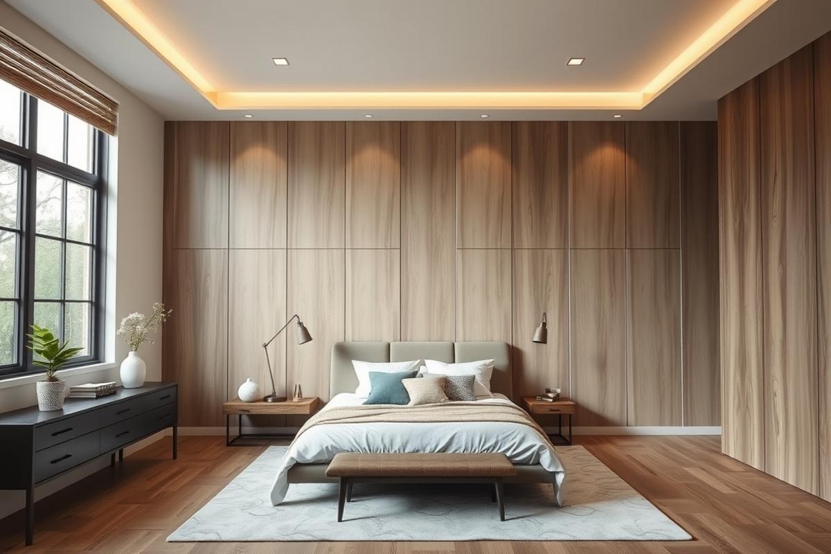 bedroom wall paneling ideas