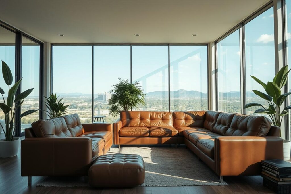 sustainable leather sofa